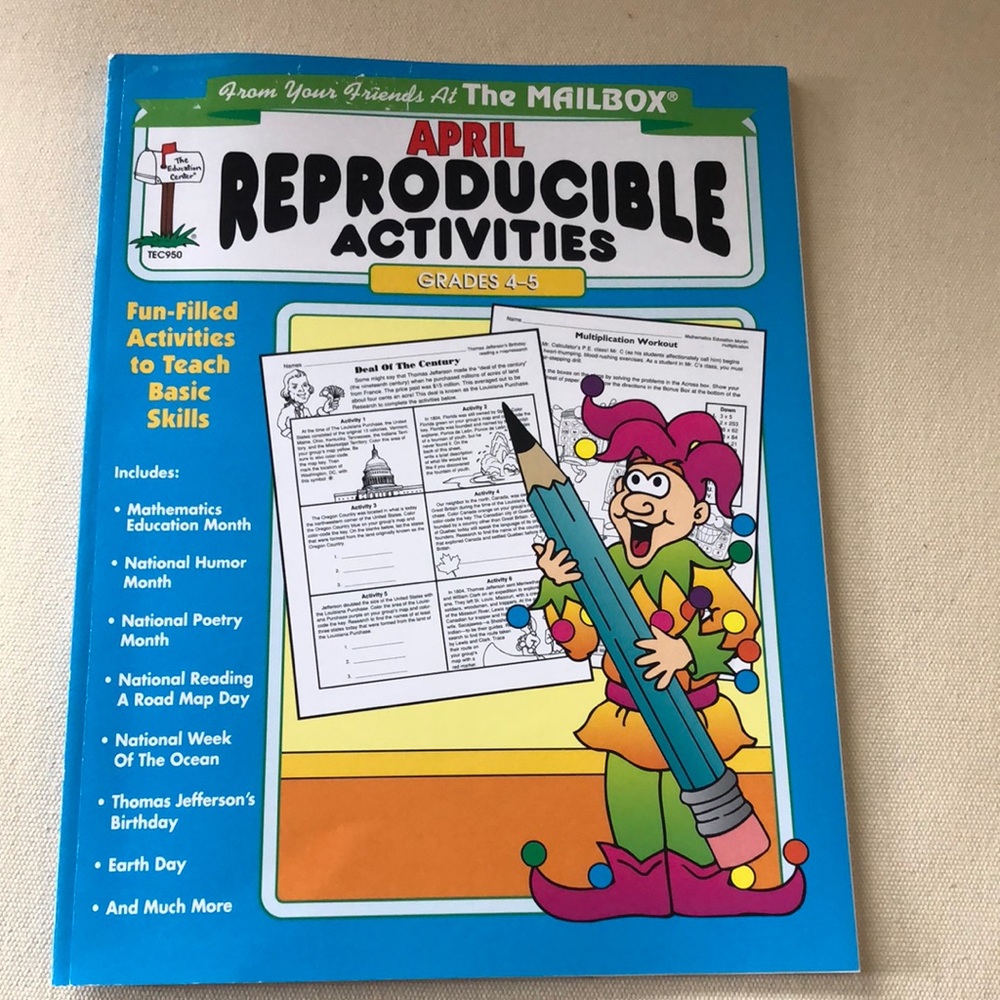 April Reproducible Activities Grades 4-5